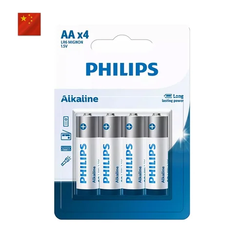 باتری قلمی فیلیپس سری آلکالاین بسته ۴ عددی